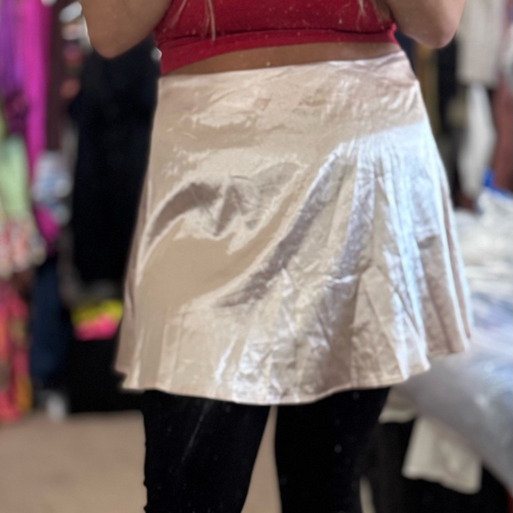 Rose Gold Satin Skirt